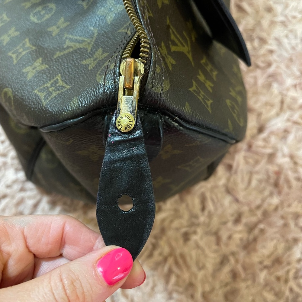 Louis Vuitton Brown Monogram Satchel with Gold Accents - Picture 10 of 15